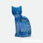 Rimini Blu Stting Cat Figurine Aldo Londi Bitossi