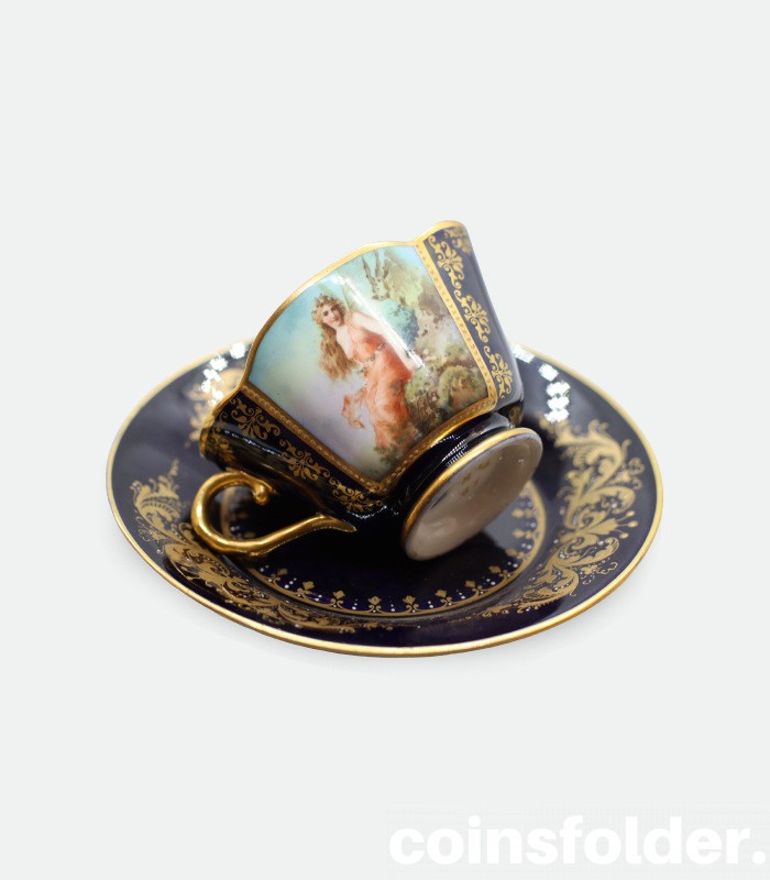 Royal Vienna Porcelain Bone China Cup and Saucer