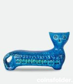 Aldo Londi Bitossi Italian Ceramic Long Cat Figurine