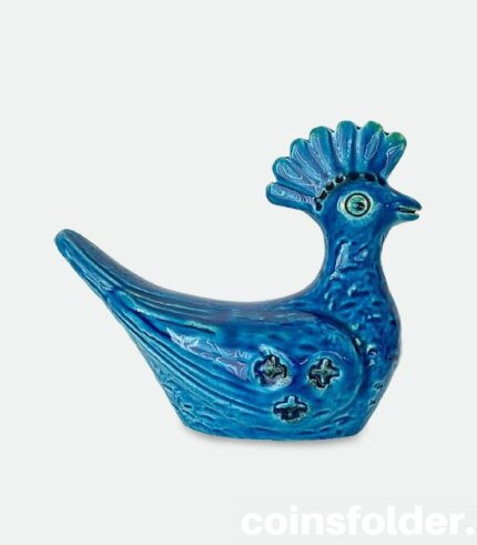 Aldo Londi Bitossi Italian Ceramic Peacock Figurine