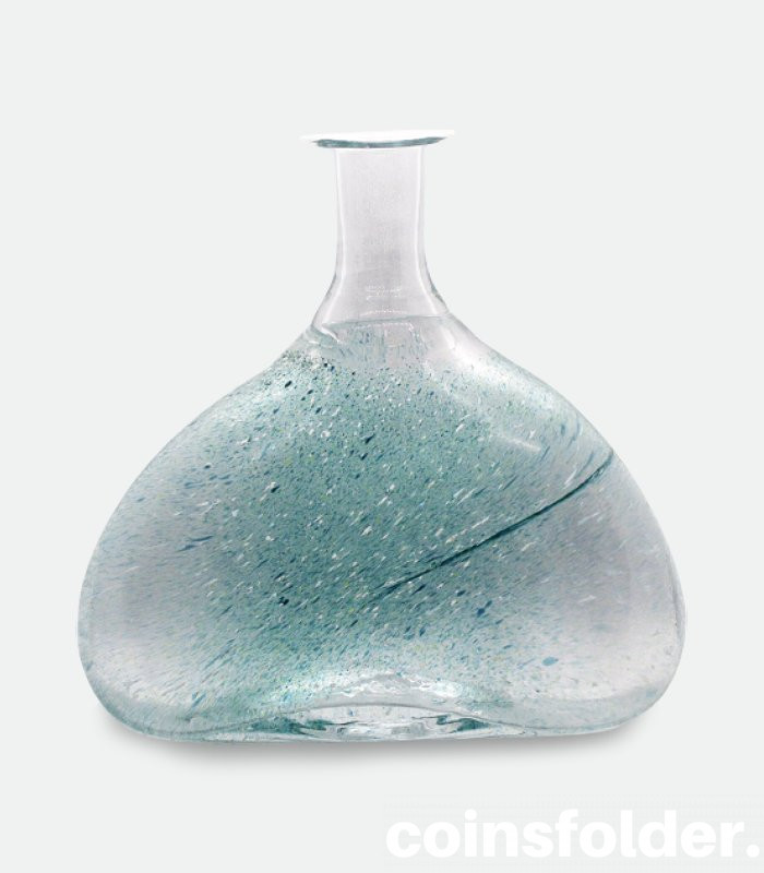 Scandinavian Swedish Blown Art Glass, Bottle Vase