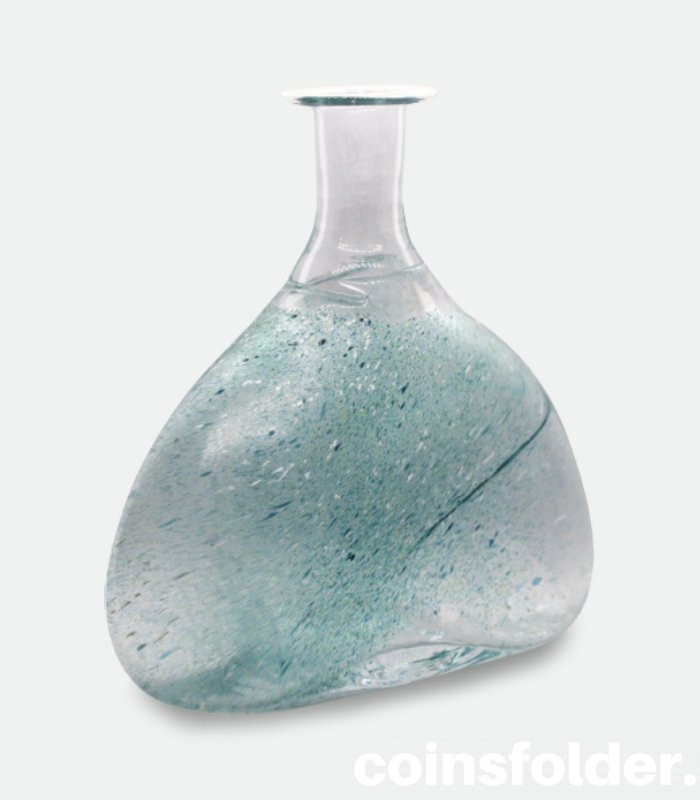 Scandinavian Swedish Blown Art Glass, Bottle Vase