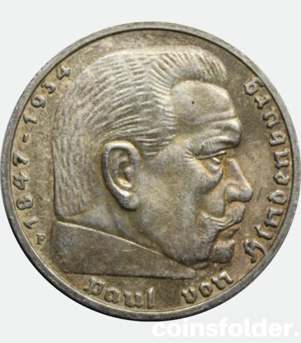 Germany - Third Reich 5 Reichsmark 1937 F