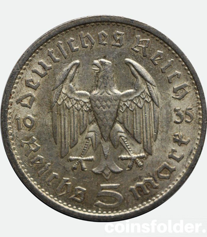 Germany - Third Reich 5 Reichsmark 1935 G
