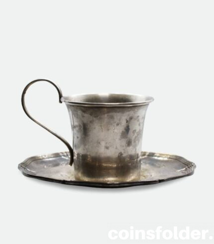 Antique Silver plated Cup with Saucer