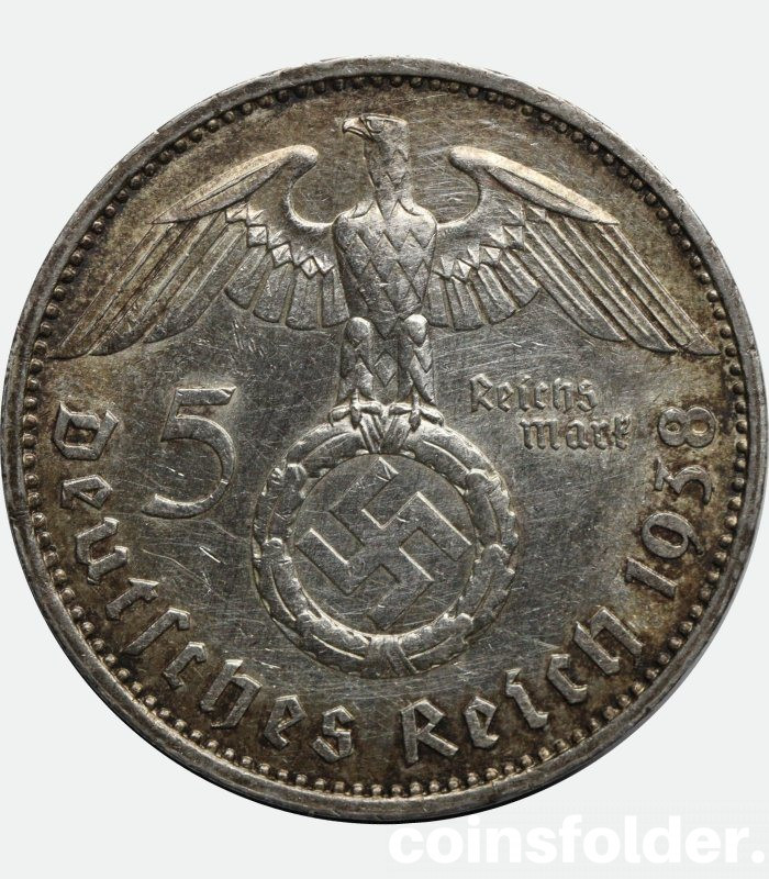 Germany - Third Reich 5 Reichsmark 1938 A