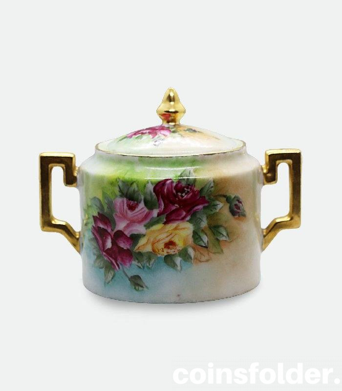 Germany Thomas Bavaria Porcelain Sugar Bowl 1914