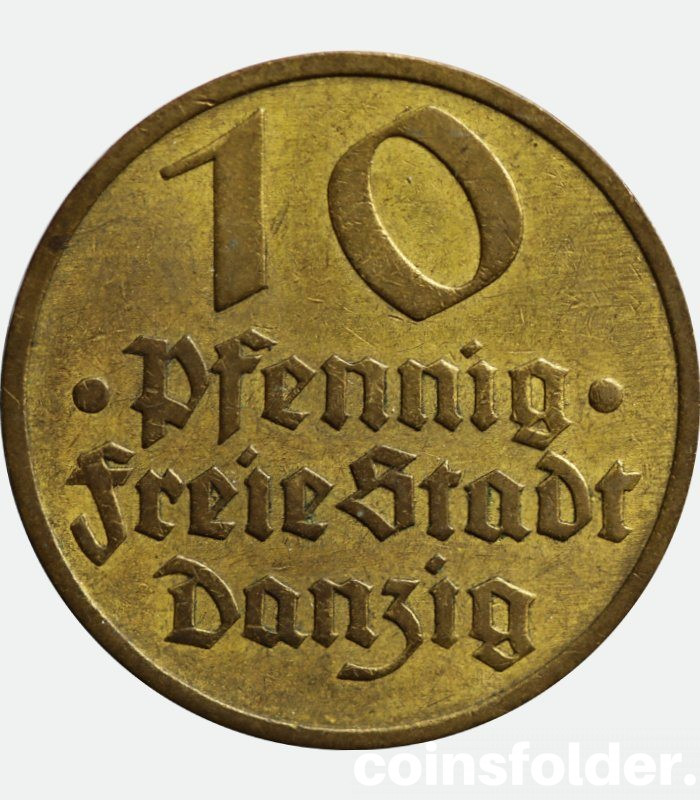 Free City of Danzig - 10 Pfennig, 1932 Codfish