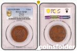 1815 Russian 2 Kopecks copper coin PCGS XF45 ЕМ-НМ Bitkin 355