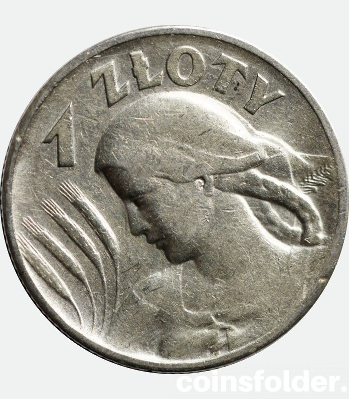 1 Zloty Poland silver coin 1925