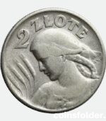 2 zlote dot after date 1925 Polish silver coin