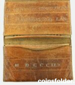 Antique Man's Money Leather Wallet Pocketbook Dated 1845