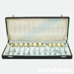 Antique Russian silver spoons in original black box