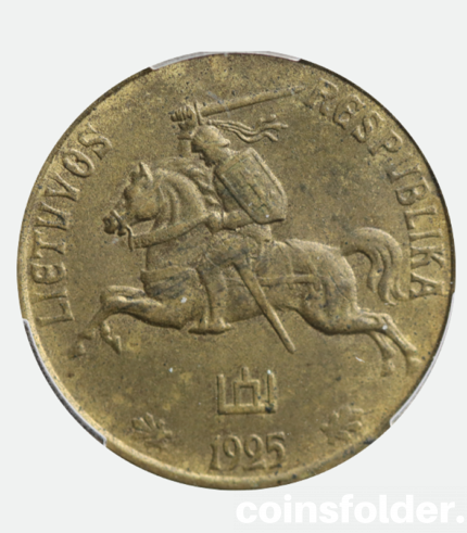 Lithuania 20 centu copper 1925 MS62