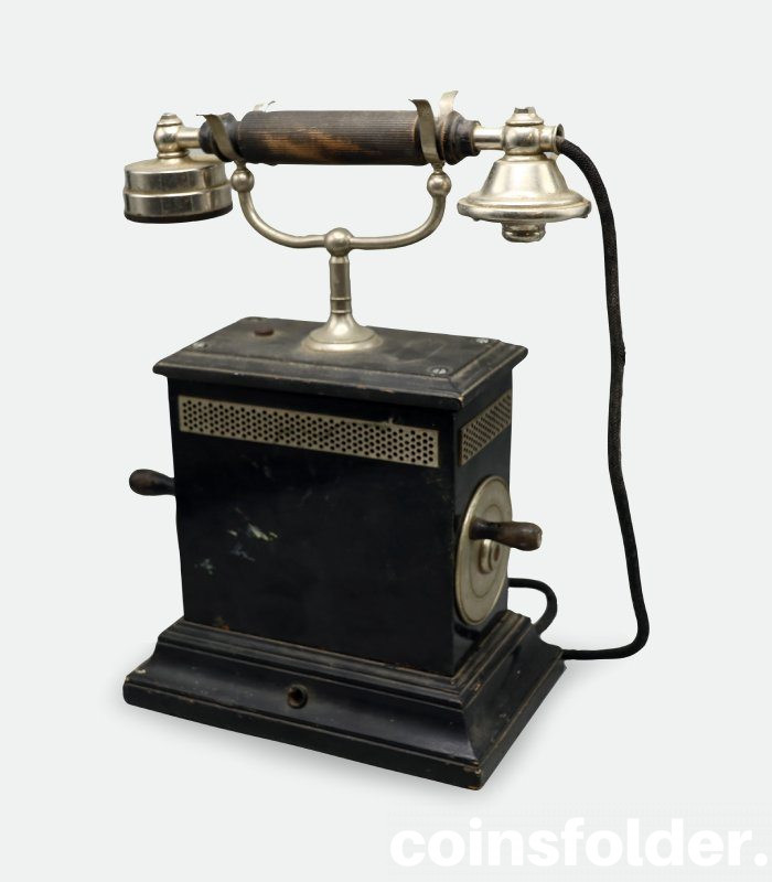 Original Antique Telephone Nynashamn Hand Crank