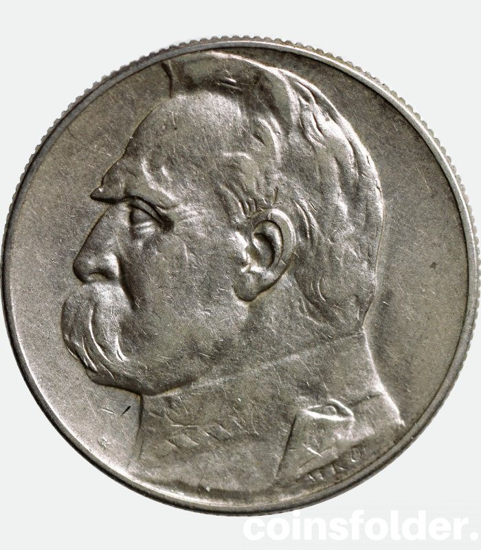 Poland silver coin - 5 Zlotych, 1934 Jozef Pilsudski