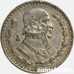 1964 Mexico 1 Peso reverse detail XF