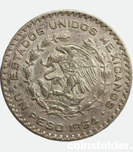1 Peso 1964 Mexican silver coin
