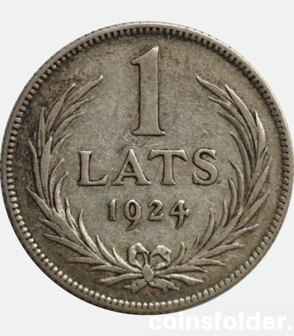 1 lats 1924 Latvian silver coin