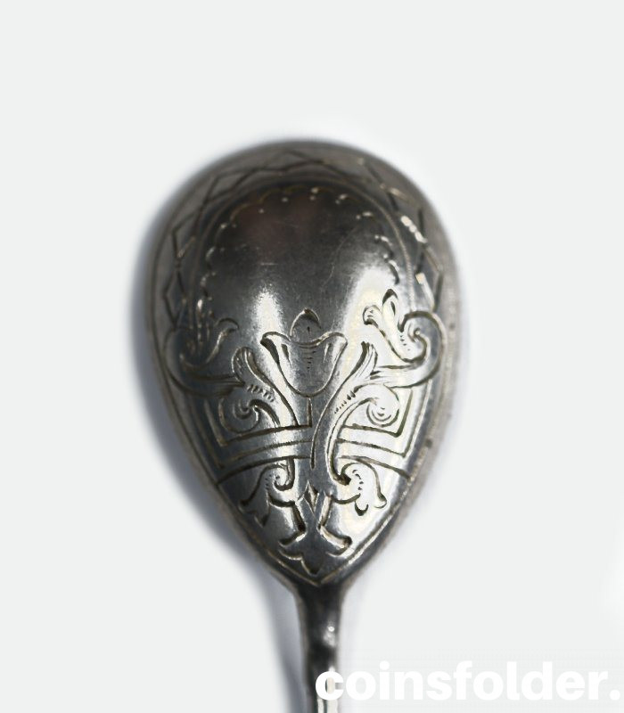 Antique Russian sterling silver teaspoon dated 1984