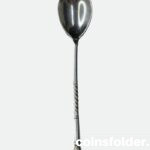Antique Russian sterling silver teaspoon late 19th