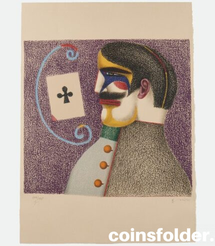 Richard Lindner Ace Original 1975 Pencil Signed Lithograph Lithography 106/125