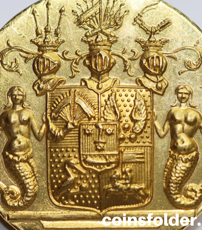 Gilt Livery Button with the family coat of arms of Wachtmeister
