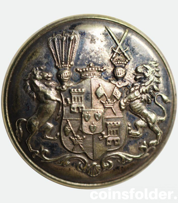 Very Big Livery Button with the family coat of arms of Koskull
