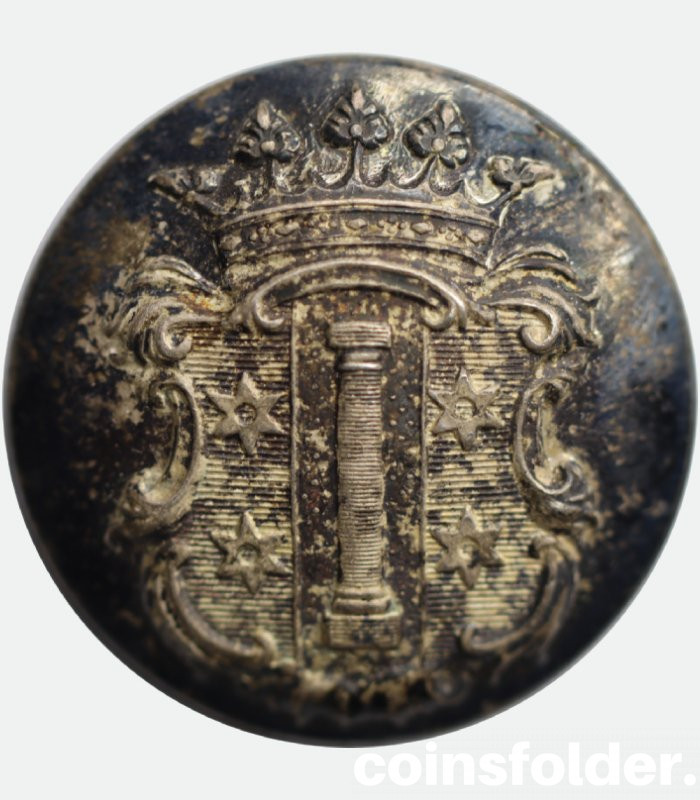 Big Livery Button with the family coat of arms of Ridderstolpe