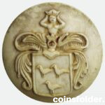 Livery ivory Button with the family coat of arms of von Warnstedt