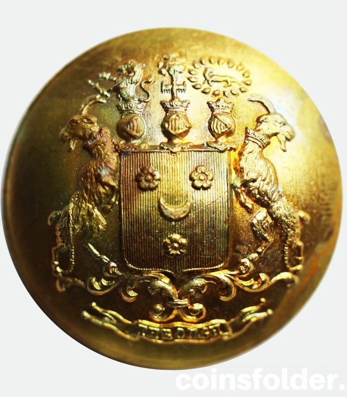 Antique Livery Button with the family cresrt of Hamilton