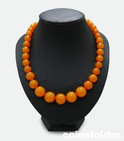 Vintage Art Deco Baltic Amber Butterscotch Honey Necklace Beads