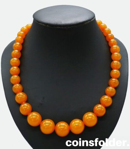 Vintage Art Deco Baltic Amber Butterscotch Honey Necklace Beads