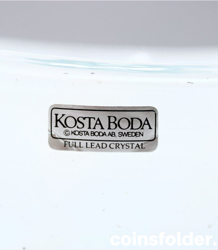 Kjell Engman October Series Kosta Boda Swedish Glass Bowl