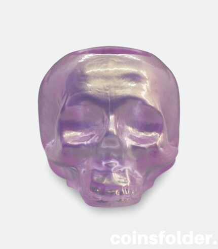 Kosta Boda Still Life Skull Pink Candle Holde Crystal Glass