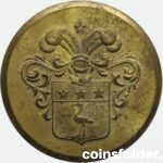Antique Livery Button with the family coat of arms of Peyron