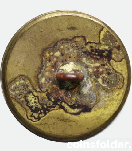 Antique Livery Button with the family coat of arms of Peyron
