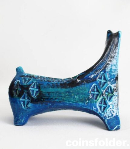 Aldo Londi for Bitossi Rimini Blu ceramic Horse figurine