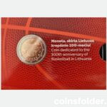 2022 2 euro 100th anniversary of basketball in Lithunia