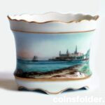 Royal Copenhagen Hand Painted Pocelain Vase Kronborg 1917