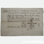1781 10 Pounds Connecticut Pay Table Colonial Currency Note