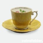 Antique EPIAG Germany Porcelain Bone China Yellow Cup and Saucer 1938-1945