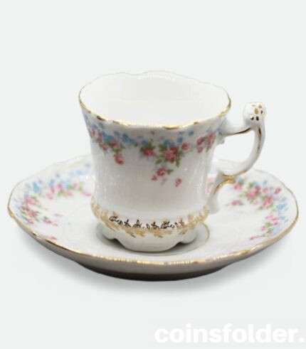 Antique Germany C.T. Altwasser Porcelain Cup and Saucer 1875-1935