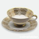 Antique Germany Gareis, Kuhnl & Co Bavaria Porcelain Cup and Saucer 1900-1945