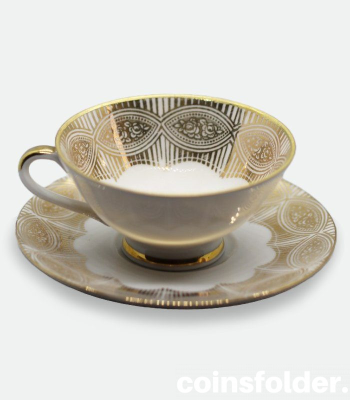 Antique Germany Gareis, Kuhnl & Co Bavaria Porcelain Cup and Saucer 1900-1945