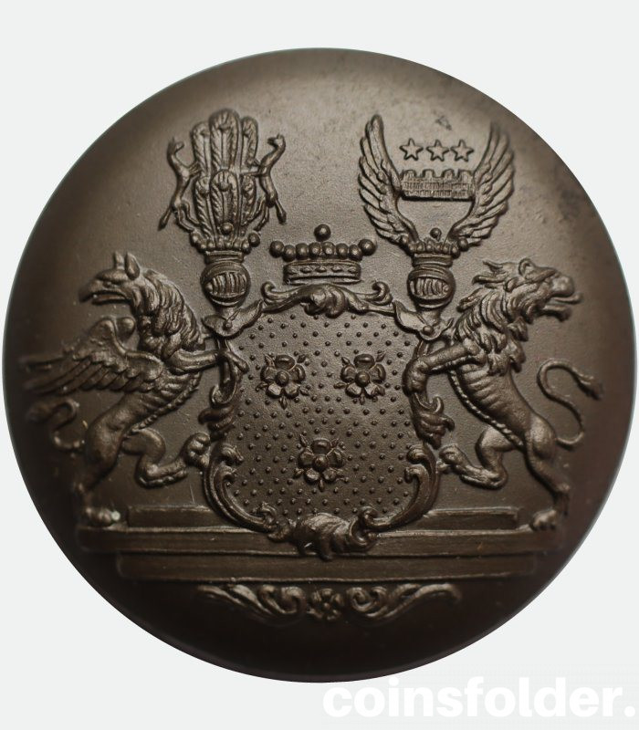 Livery Button with the Coat of Arms / Family Crest of Von Rosen