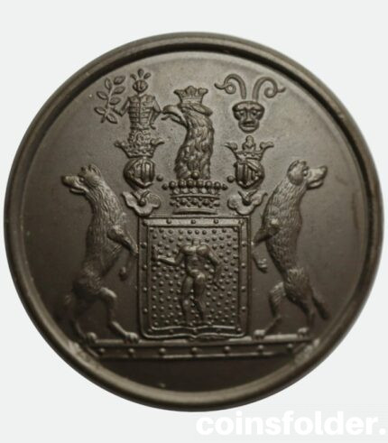 Livery Button with the Coat of Arms / Family Crest of Troll