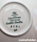 Vintage Germany J. Seltmann Bavaria Porcelain Blue Cup and Saucer 1949-1955
