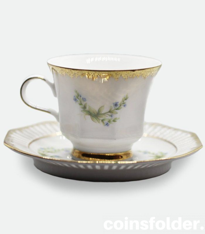 Vintage Svancholm 1530 Flora Alpina Porcelain Cup and Saucer