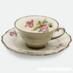 Vintage Upsala Ekyby Karlskrona Porcelain Cup and Saucer